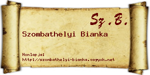 Szombathelyi Bianka névjegykártya